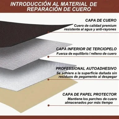Rollo cuero adhesivo para reparación